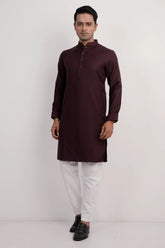 Men Premium Panjabi (Maroon)